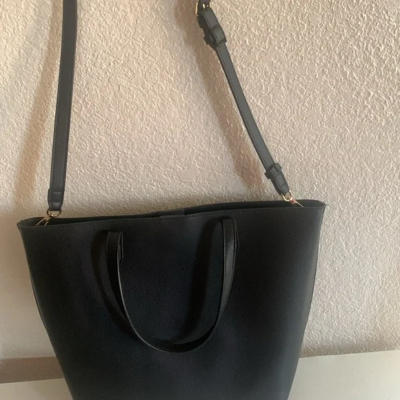 Victoria's Secret Black Trapezoidal Tote.used in good condition. - Picture 2 of 9